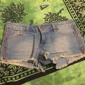 Bongo Denim Shorts With Functional Zippers!